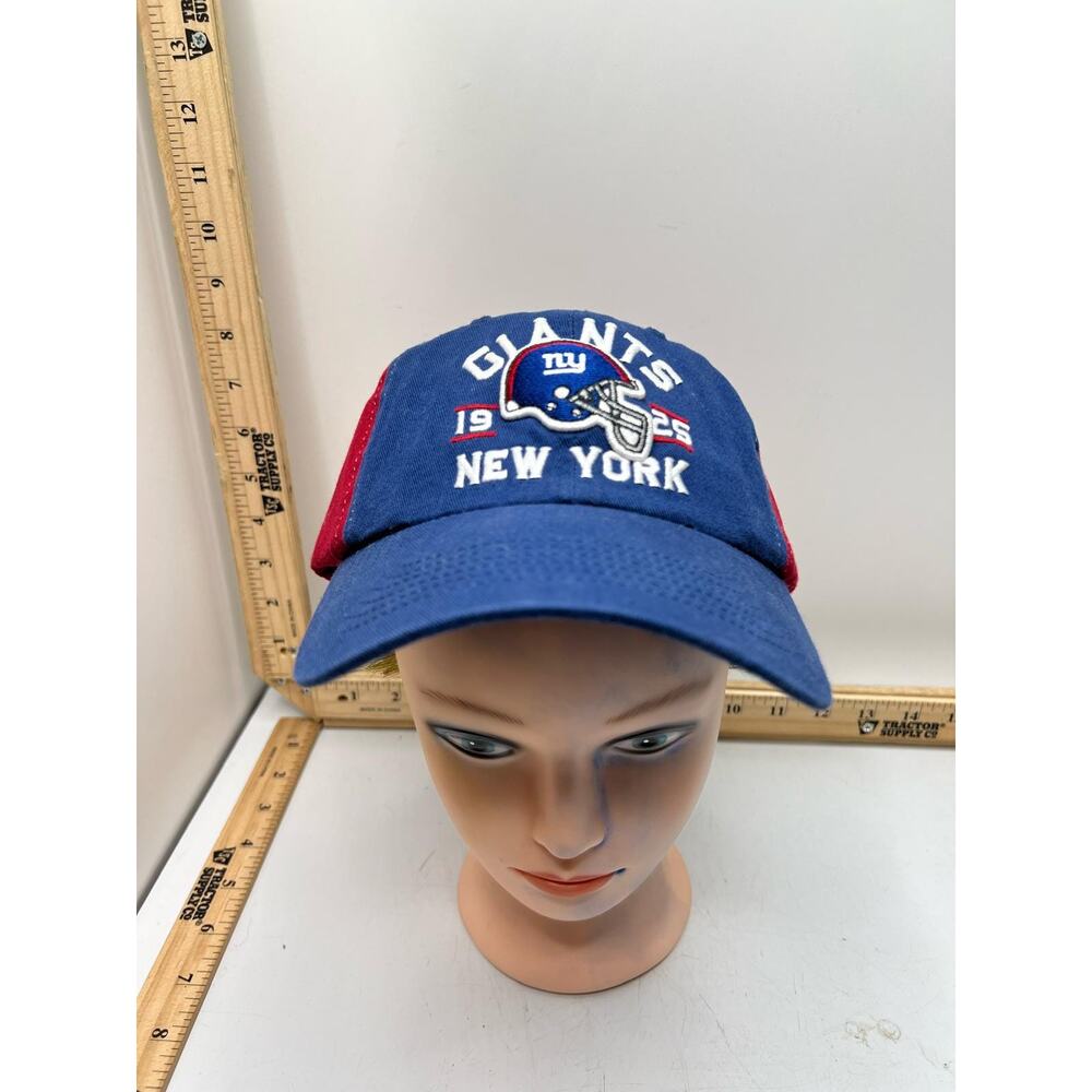 NFL Team Apparel NY New York Giants Hat Men's Blue Red Embroidered Strapback Hat